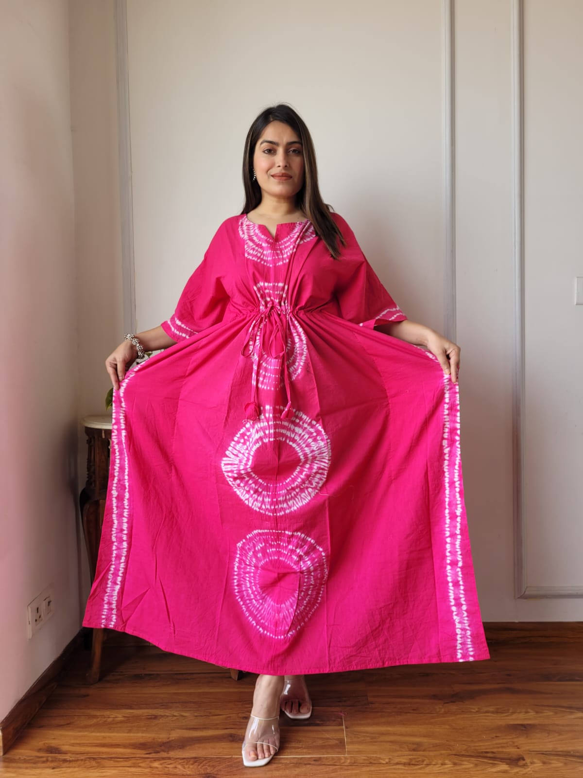 Women's Long Kaftan | 100% Pure Cotton Free Size