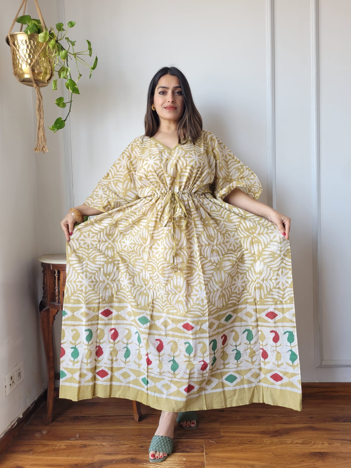 Women's Long Kaftan | Premium Cotton Lounge Wear