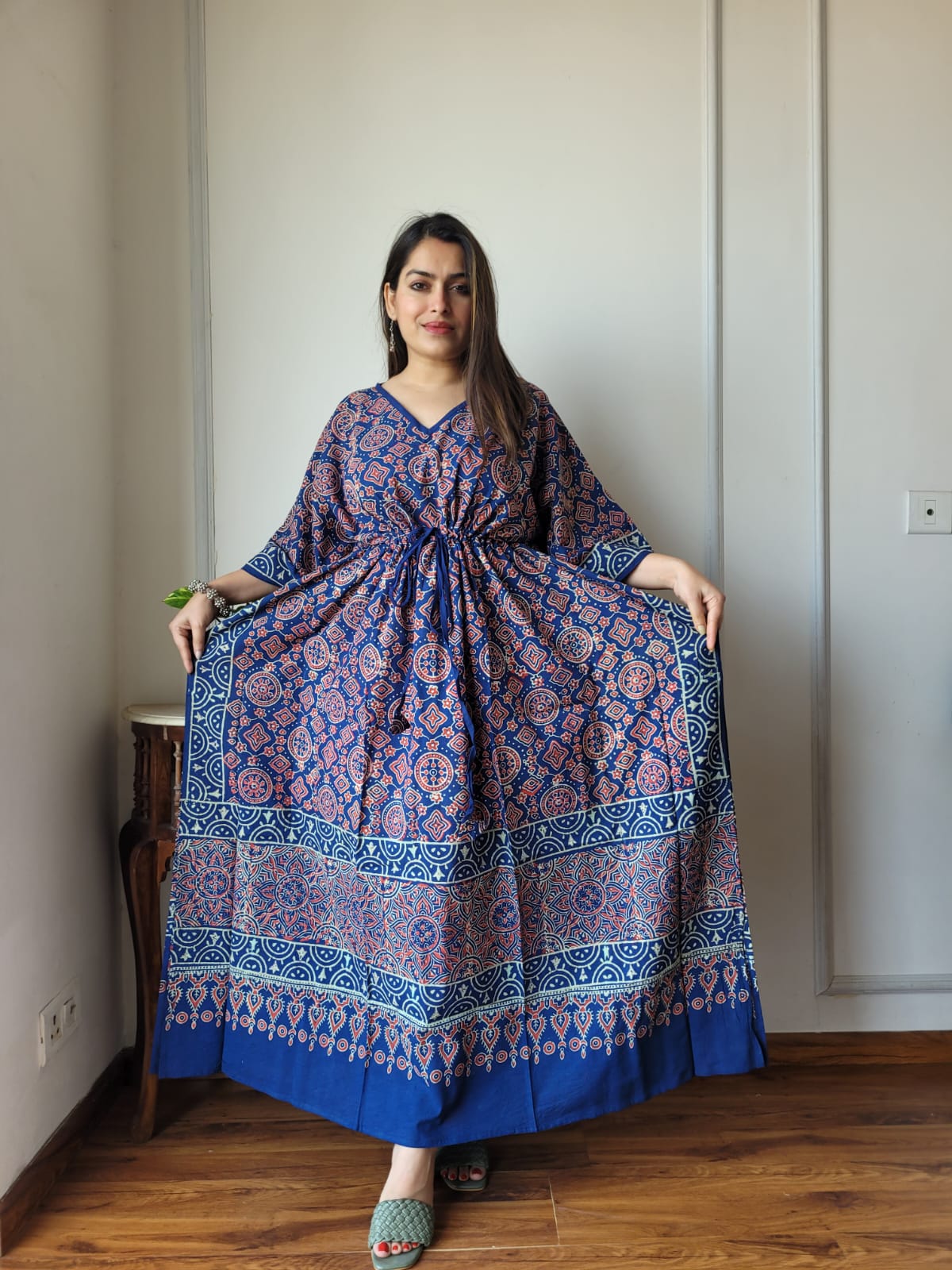 Women's Long Kaftan | Comfortable Everyday Cotton Wear