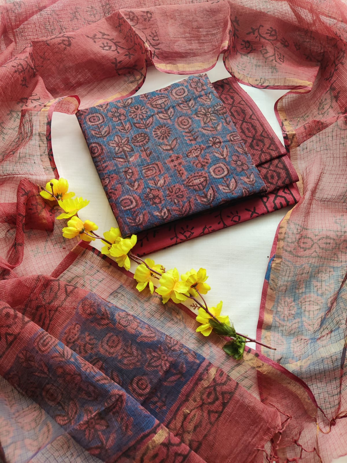 Women's Kota Doria Suit | Authentic Hand Block Printed Summer Collection