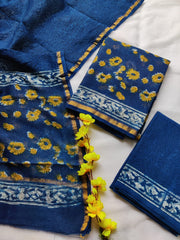 Women's Chanderi Suit | Handcrafted Chanderi Silk Suit Set