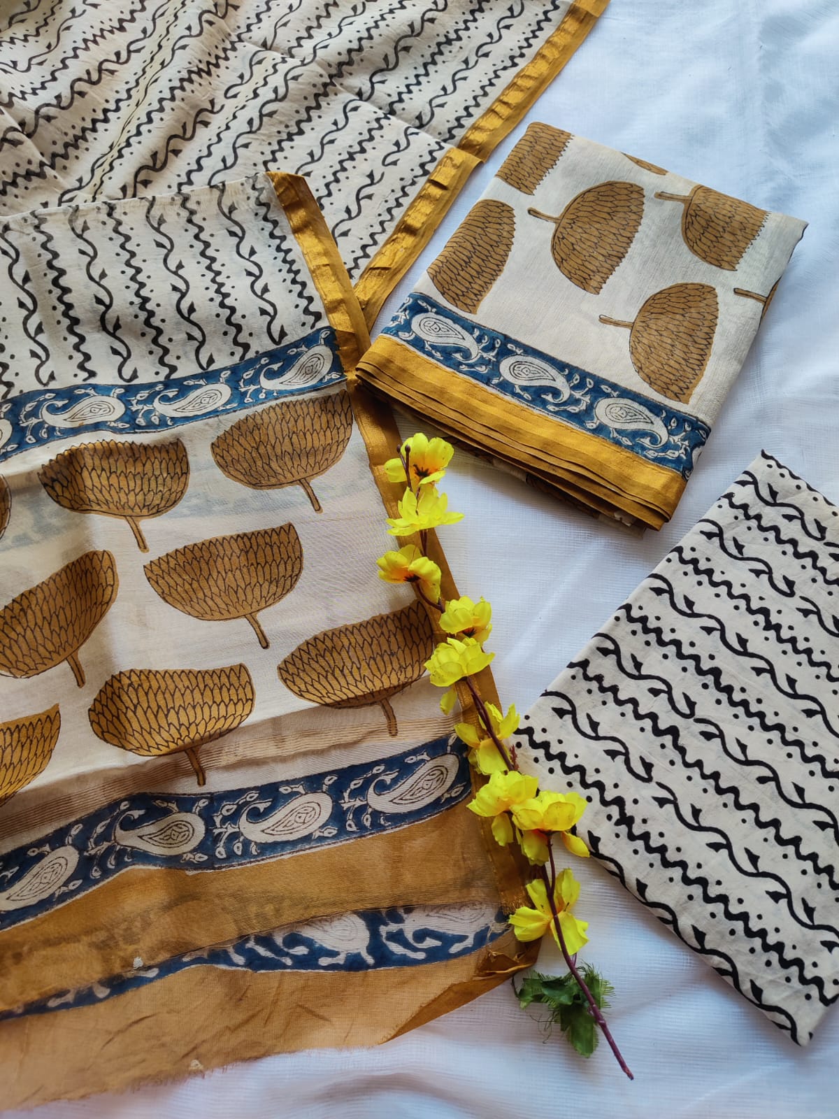 Women's Chanderi Suit | Premium Hand Block Printed Chanderi Silk