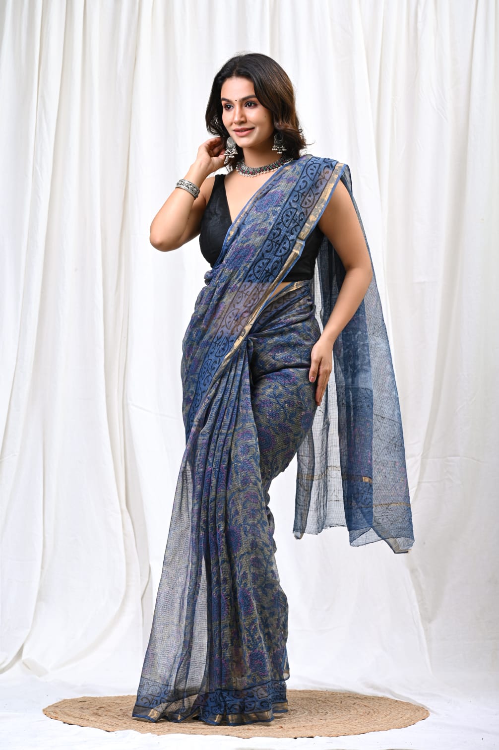 Pure Kota Doria Sarees – Light & Elegant