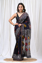 Premium pure Maheshwari Silk Saree Edit