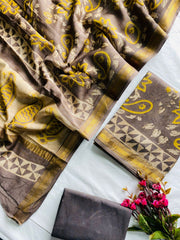Exclusive Maheshwari Suit in Premium Silk with Traditional Hand Block Print