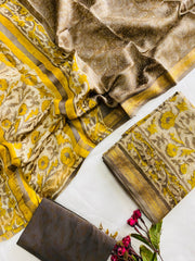 Exclusive Maheshwari Suit Set with Nashpal Natural Dye Ajrakh Print & Handcrafted Finish