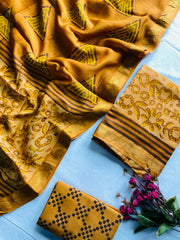 Exclusive Maheshwari Suit Set with Premium Silk, Natural Dye & Hand Block Print