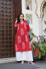 Women's Kurti Palazzo Set | Bagru Hand Block Printed Pure Cotton