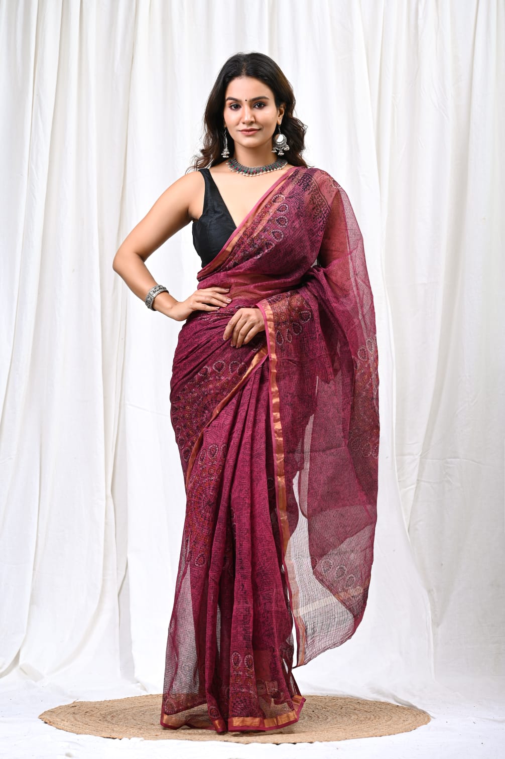 Pure Kota Doria Sarees – Light & Graceful