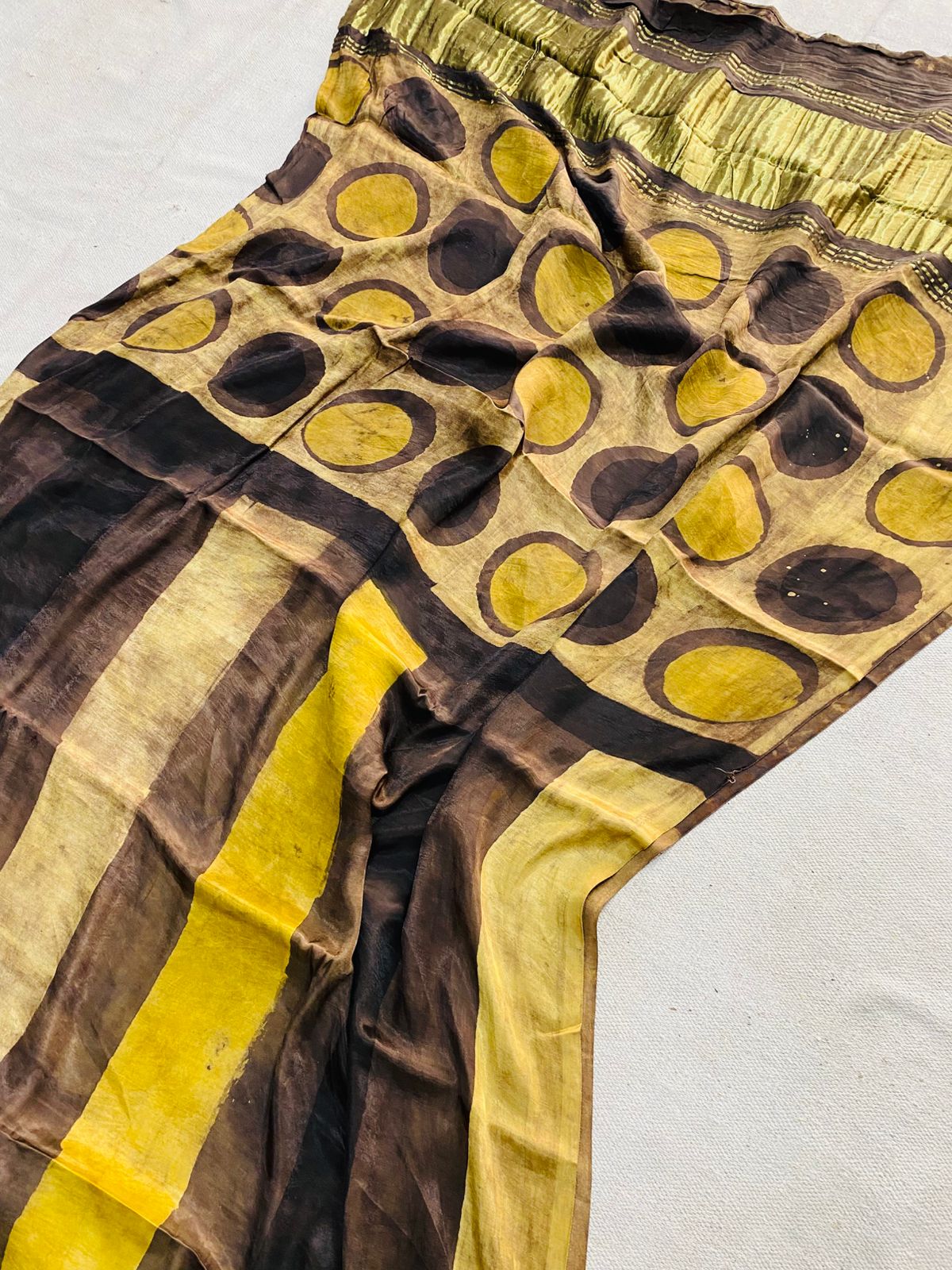 Pure Modal Gajji Silk Saree – Heritage Bagru Ajrakh Natural Dye Saree