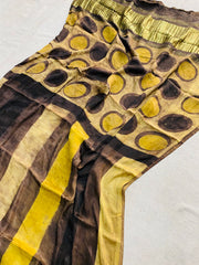 Pure Modal Gajji Silk Saree – Heritage Bagru Ajrakh Natural Dye Saree