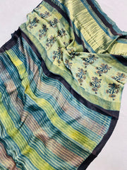 Pure Modal Gajji Silk Saree – Export Quality Ajrakh Dabu Print with Blouse