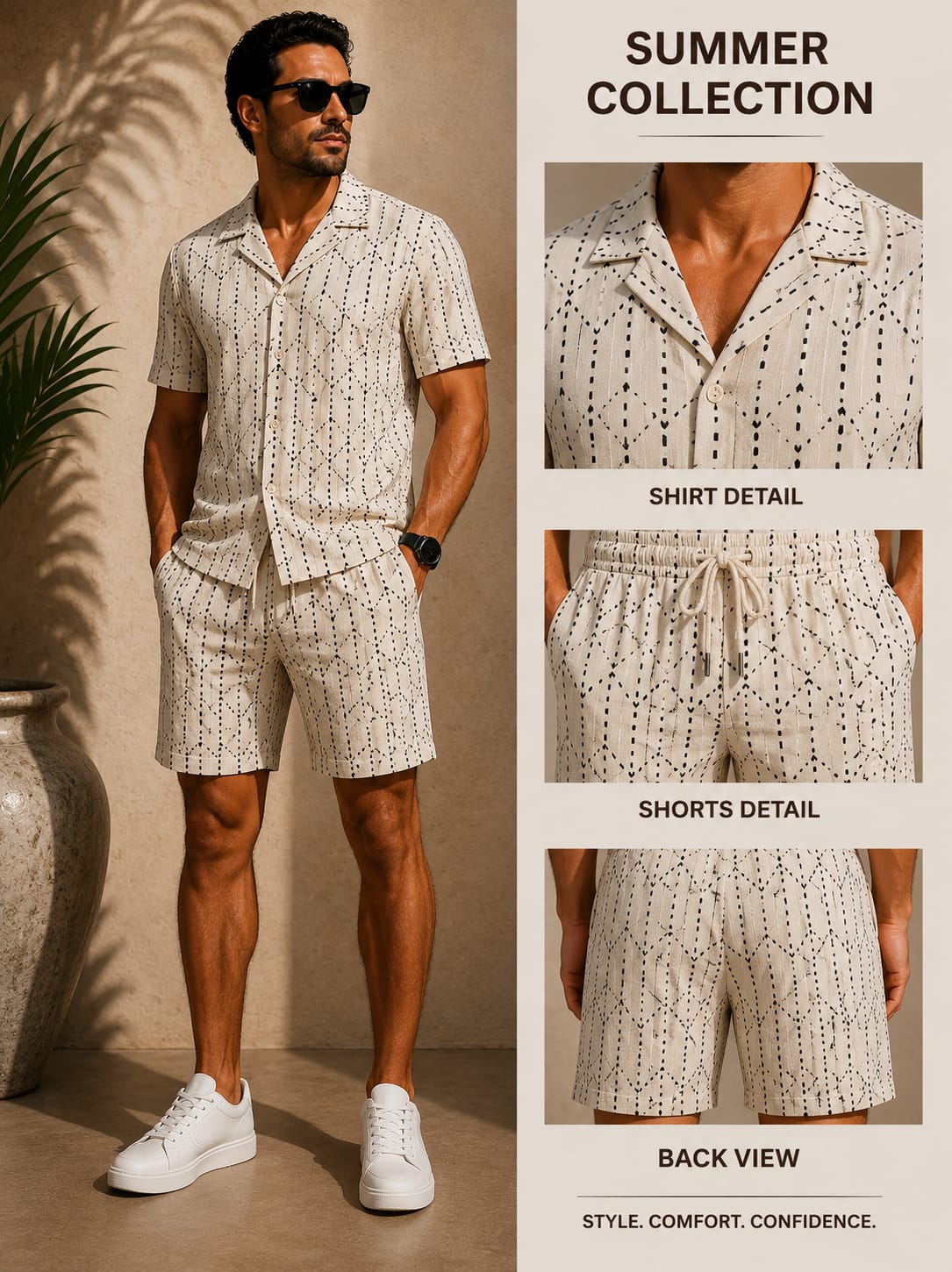 Men's Relaxed Fit Cotton Co-Ord Set