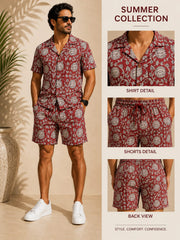 Hand Block Printed Men's Cotton Co-Ord Set
