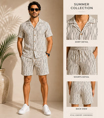 Premium Men's Cotton Co-Ord Set – Artisan Hand Block Print