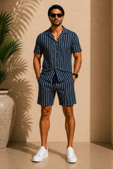 Traditional Hand Block Printed Cotton Co-Ord Set for Men