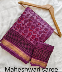 Premium Maheshwari Silk Saree Edit