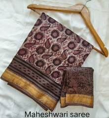 Maheshwari Silk Saree – Timeless Grace