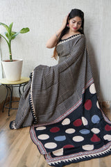 Exclusive Ajrakh Vanaspati Modal Silk Saree