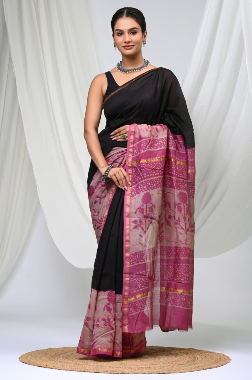 Special Chanderi Silk Saree with Blouse