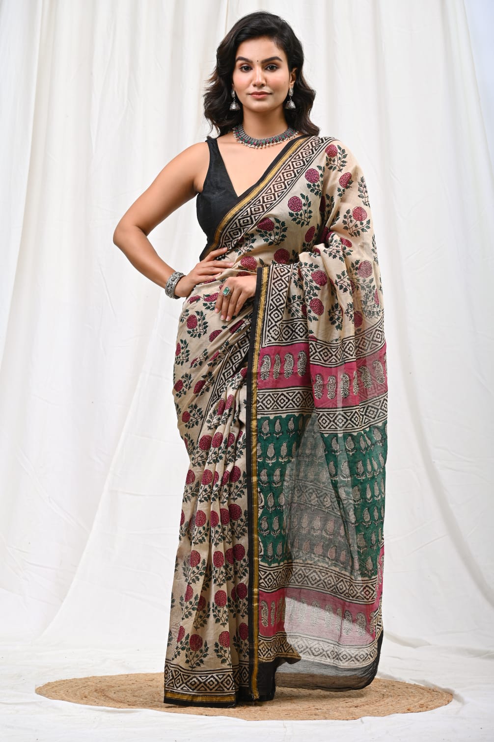Luxury Chanderi Silk Saree with Blouse