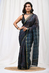 Premium Ethnic Chanderi Silk Saree with Traditional Prints