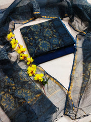 Women's Kota Doria Suit | Pure Cotton Bottom with Kota Doria Suit & Dupatta