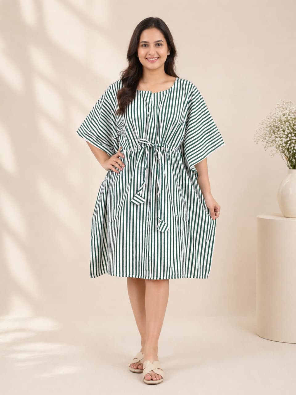 Women's Artisan Hand Block Printed Short Kaftan