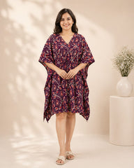 Women's Short Kaftan | Premium Pure Cotton Free Size