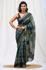 Exclusive Maheshwari Silk Saree – Hand Block Printed Elegance