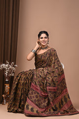 Elite Pomegranate Dye Pure Modal Silk Saree