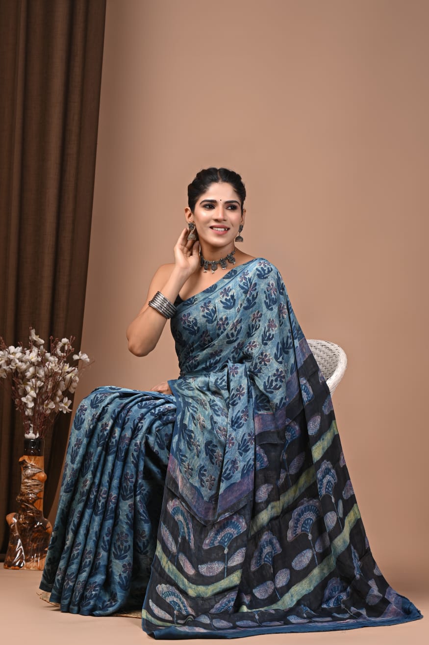 Pure Elegance Ajrakh Modal Silk Saree