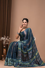 Timeless Ajrakh Vanaspati Modal Silk Saree