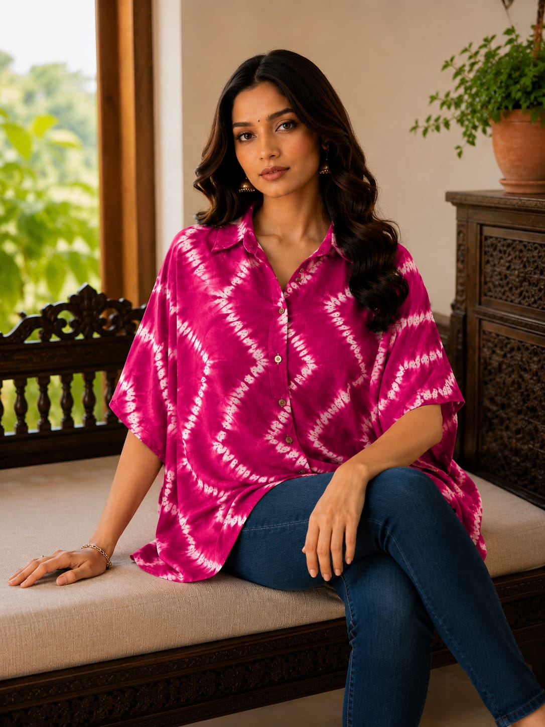 Women's Premium Pure Cotton Short Kaftan Top