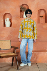Authentic Hand Block Printed Pure Cotton Short Kurta for Men