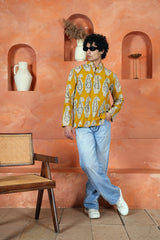 Authentic Hand Block Printed Pure Cotton Short Kurta for Men
