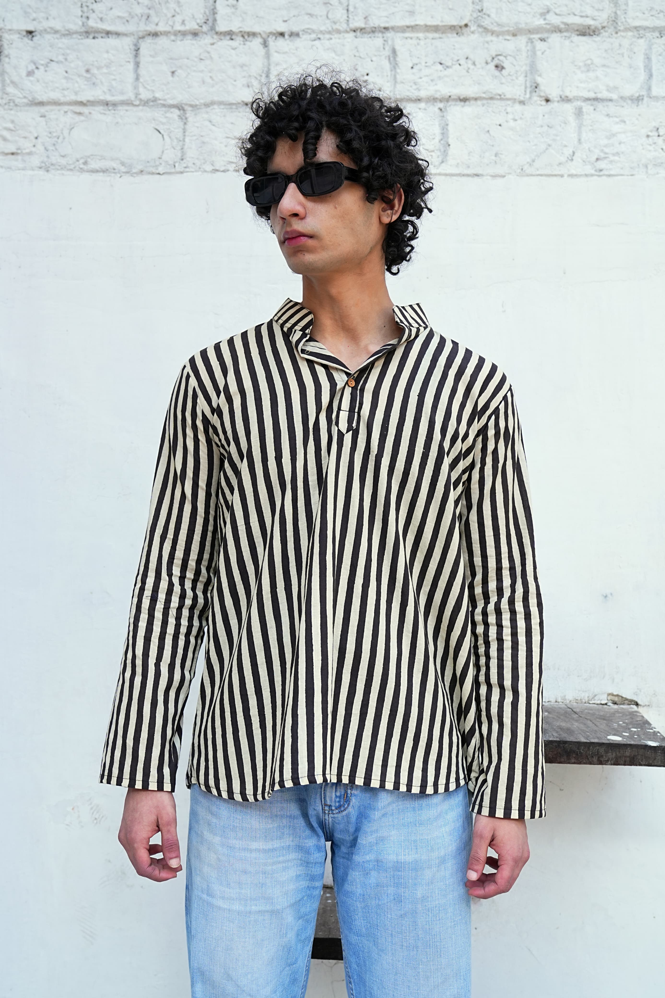 Pure Cotton Hand Block Print Short Kurta | Full Sleeve