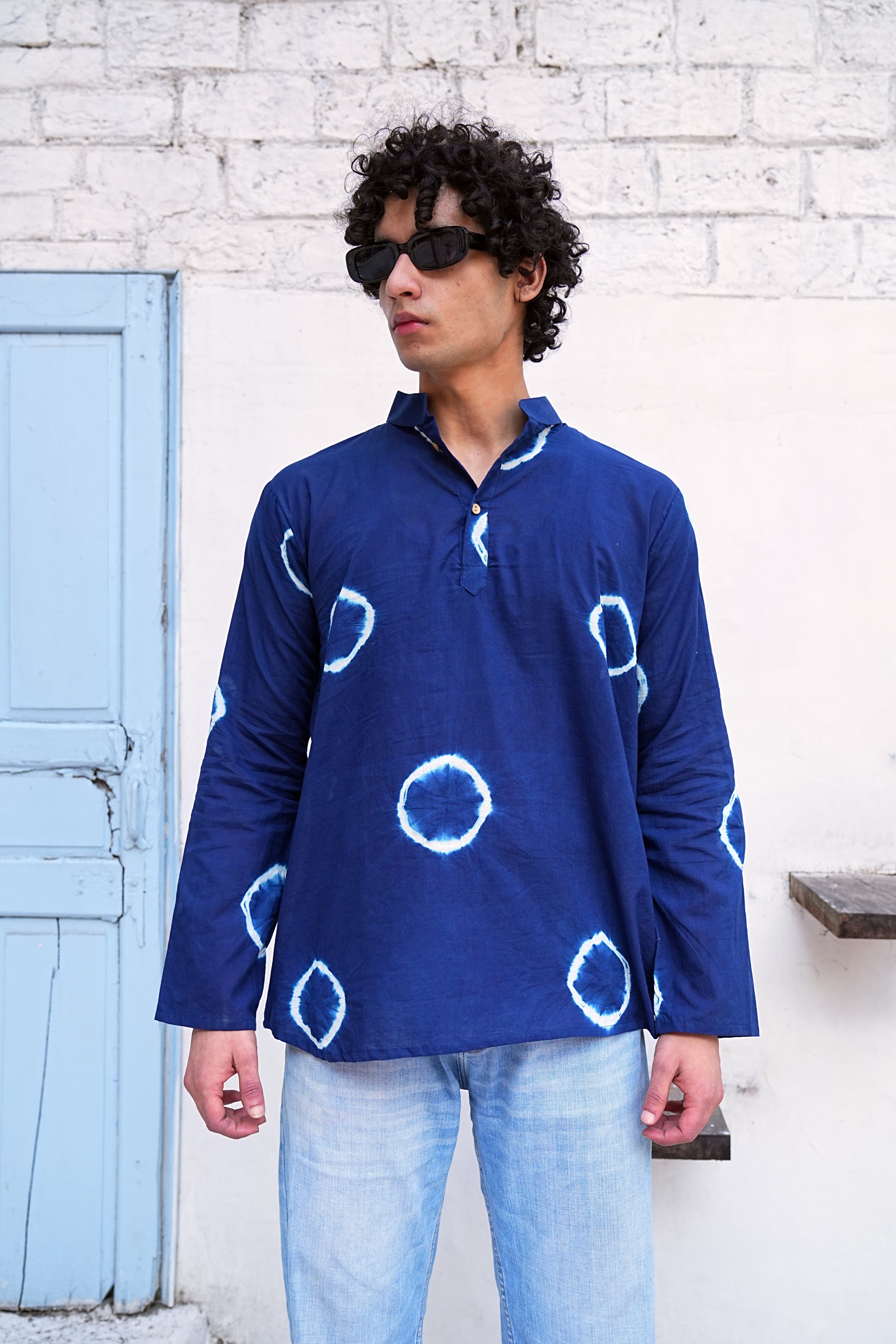 Premium Full Sleeve Cotton Short Kurta | Handcrafted Block Print