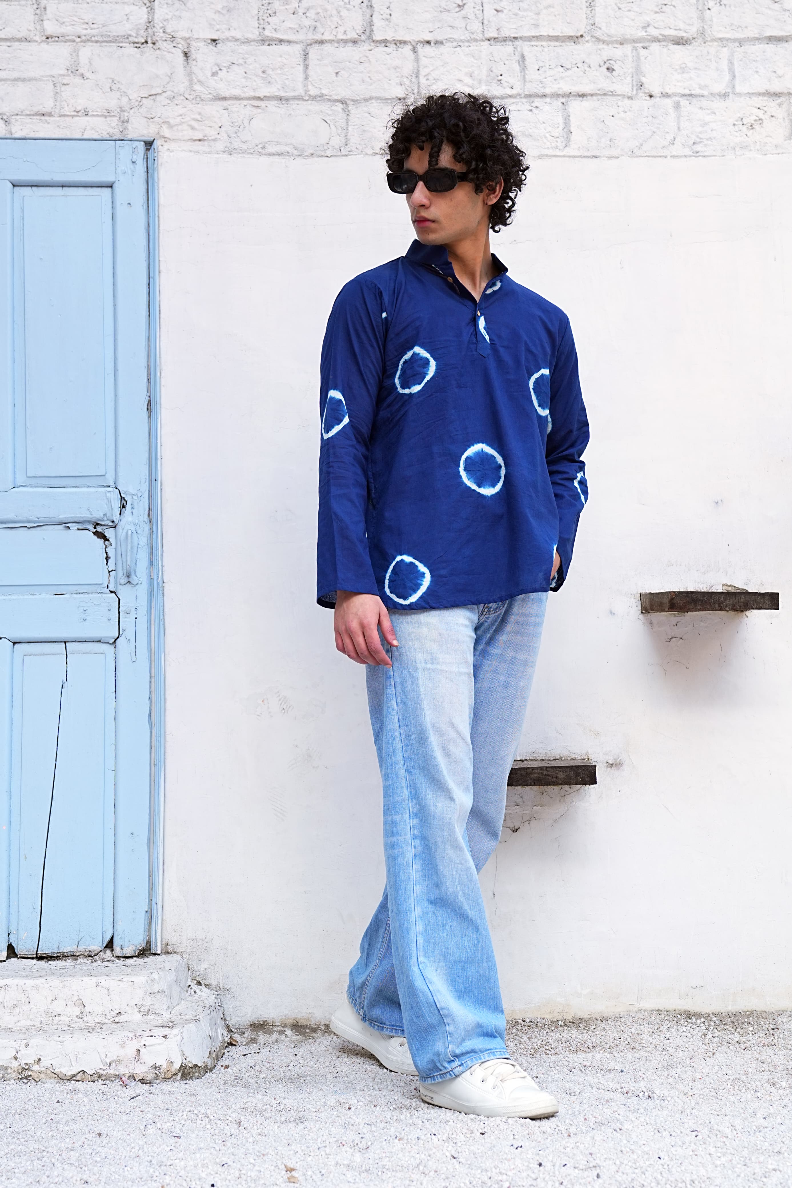 Premium Full Sleeve Cotton Short Kurta | Handcrafted Block Print