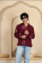 Men's Round Collar Hand Block Printed Cotton Short Kurta
