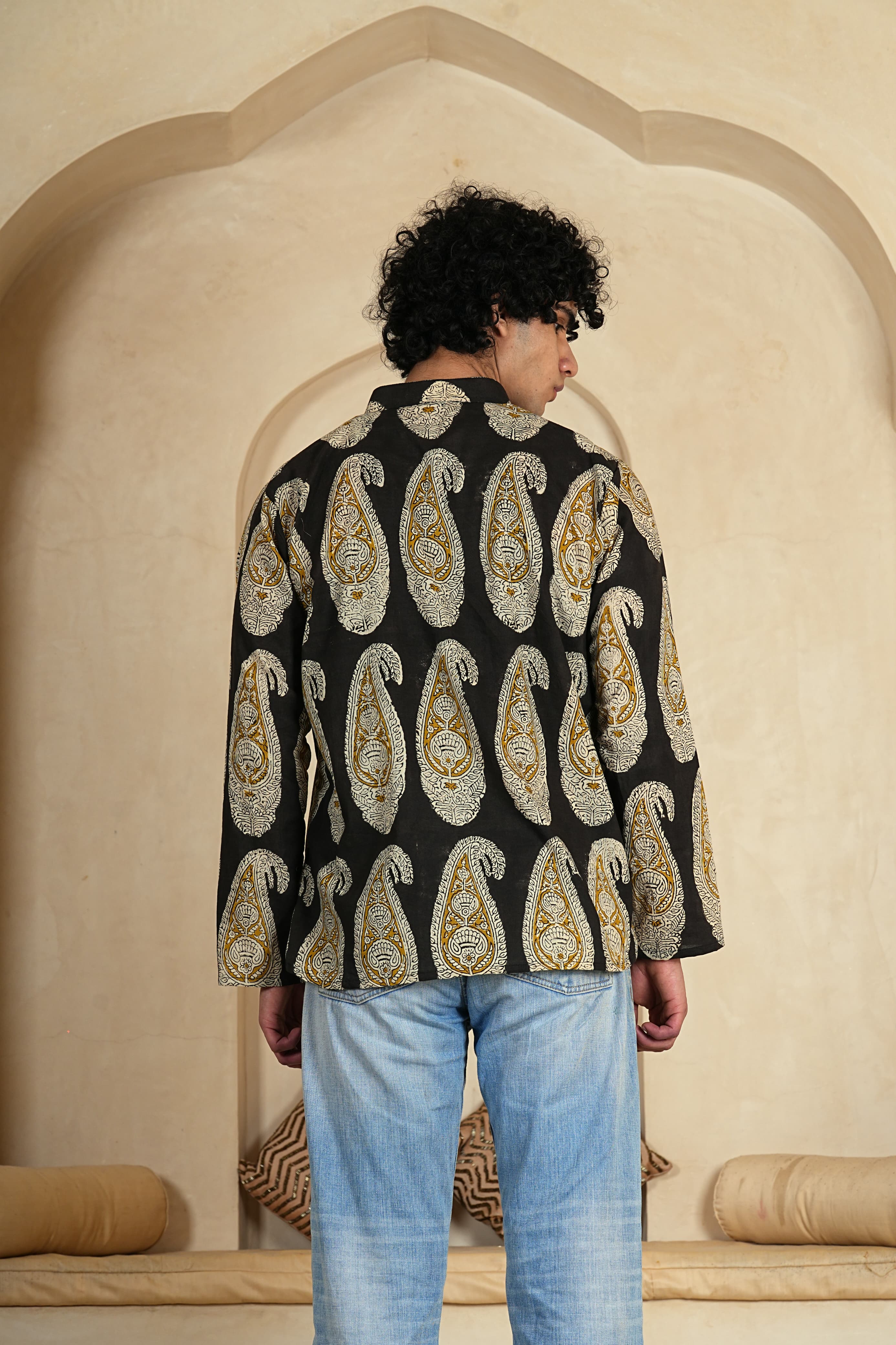 Traditional Hand Block Printed Men's Short Kurta | Premium Cotton