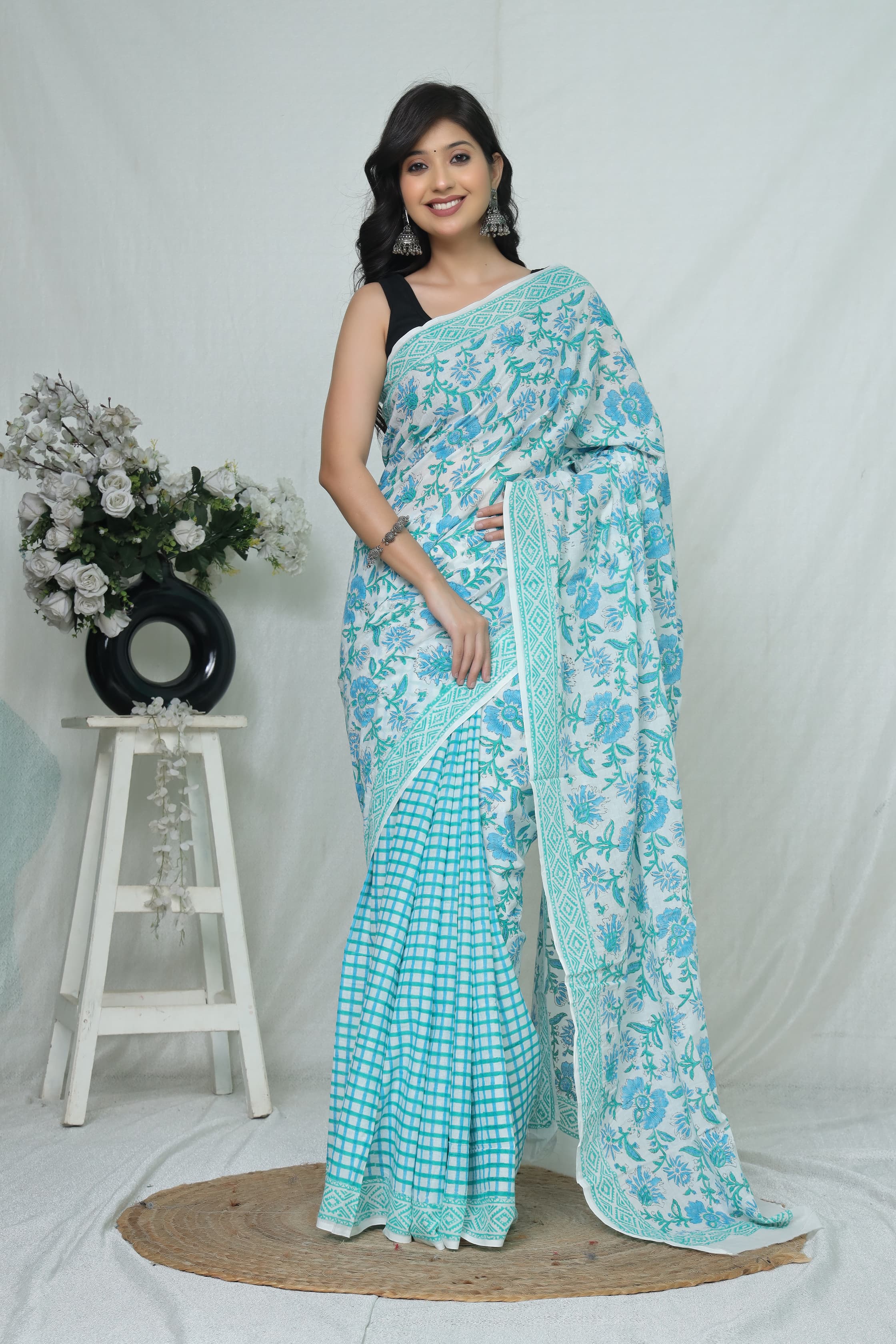 Authentic Rajasthan Hand Block Pure Cotton Saree