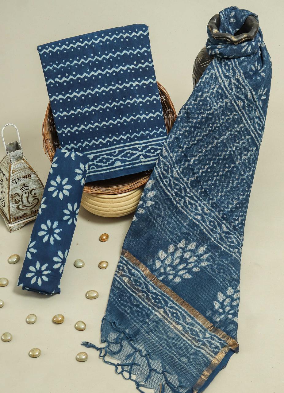 Cotton Suit With Kota Dupatta – Beautiful Heritage Print Collection