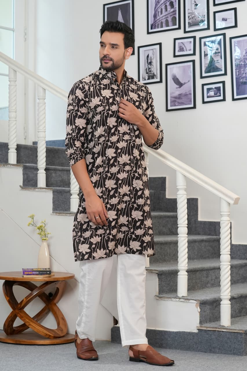 Men's Kurta | Pure Cotton Ethnic Long Kurta for Men