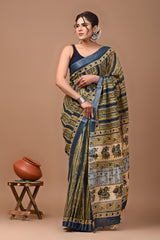 Linen Saree | Authentic Natural Colour Collection
