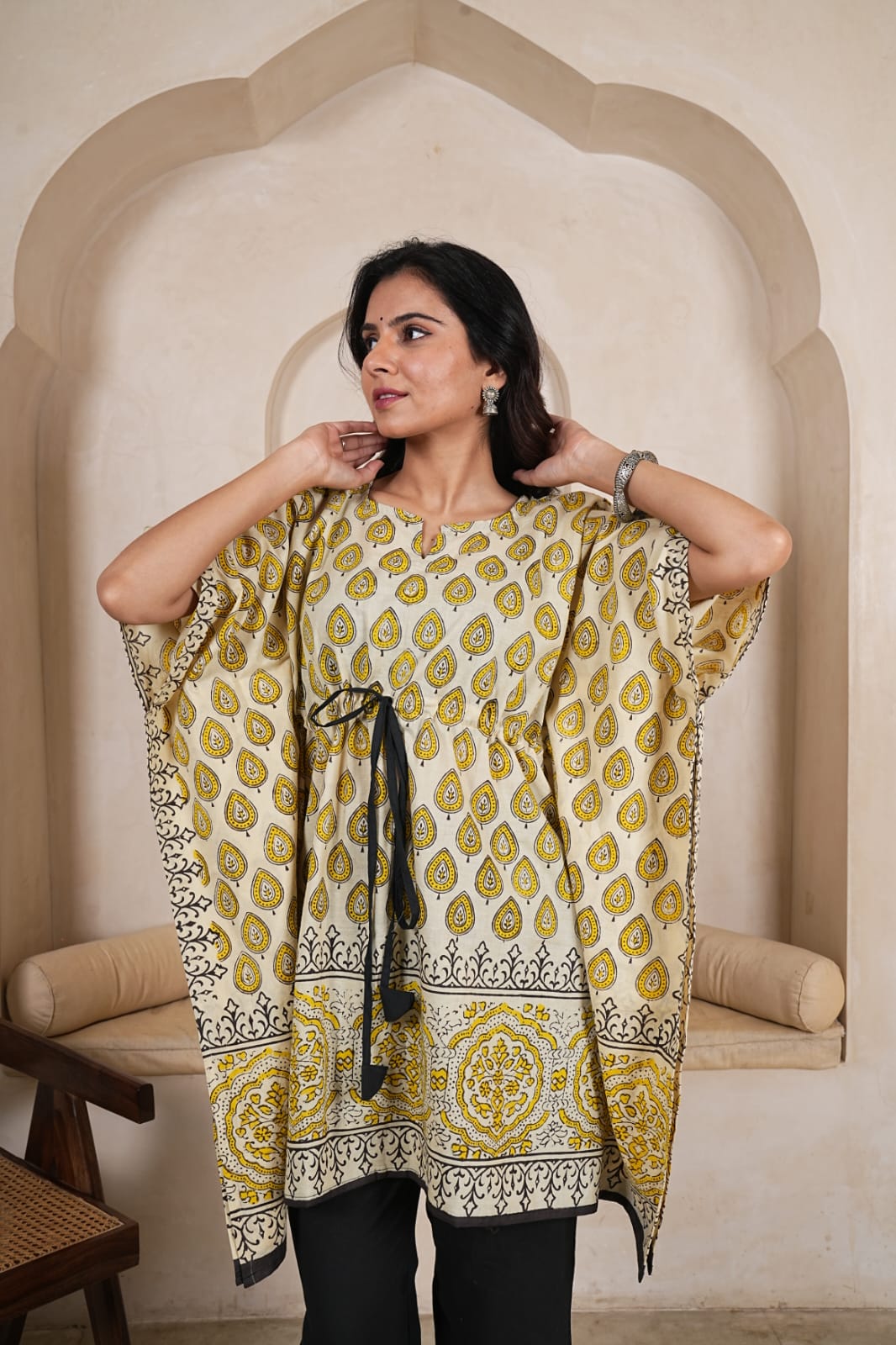 Women's Relaxed Fit Cotton Kaftan Co-Ord Set