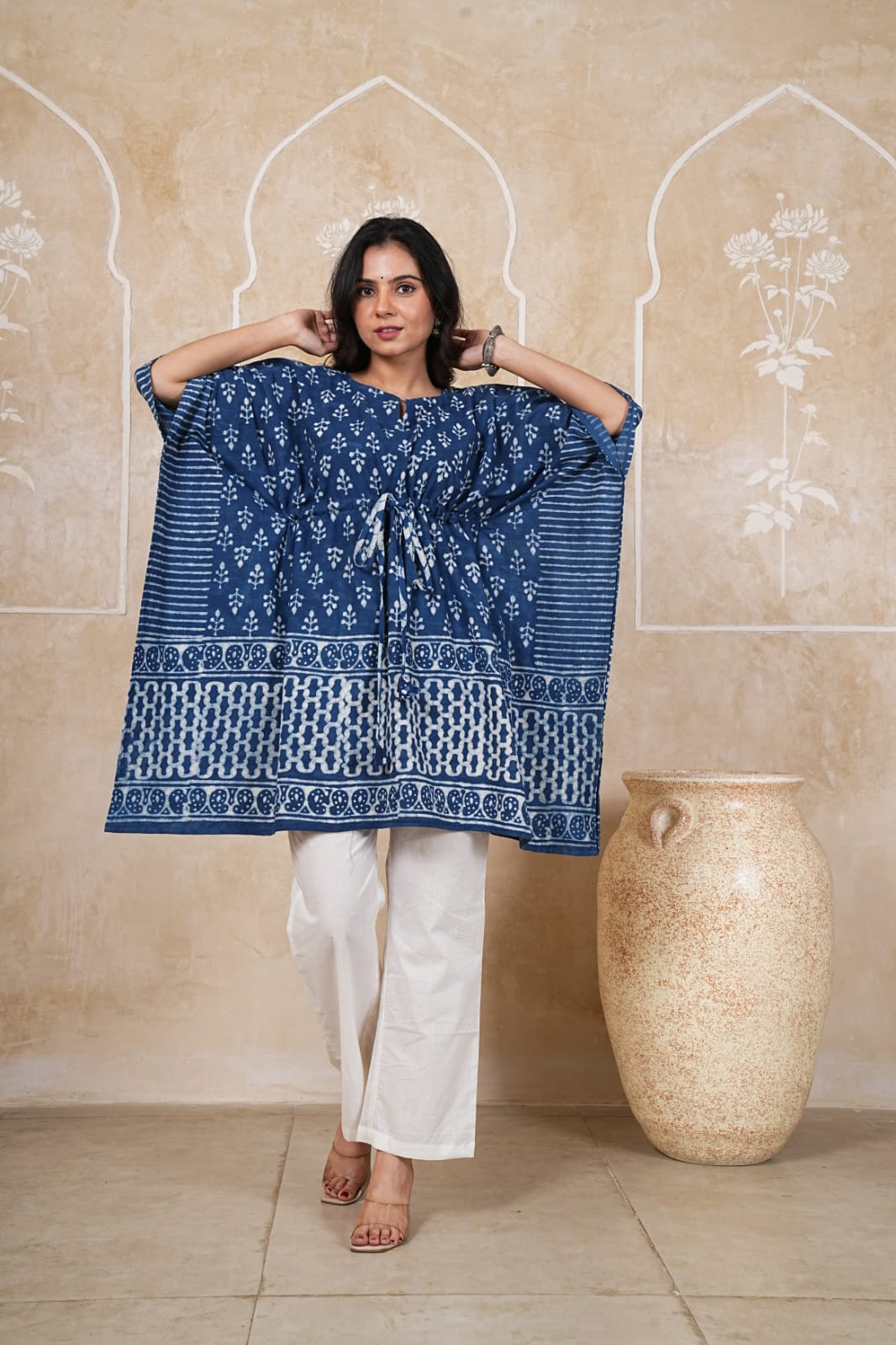Women's Hand Block Printed Co-Ord Set | Free Size Top