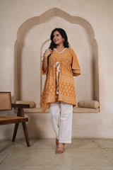 Women's Jaipur Print Pure Cotton Kaftan Co-Ord Set