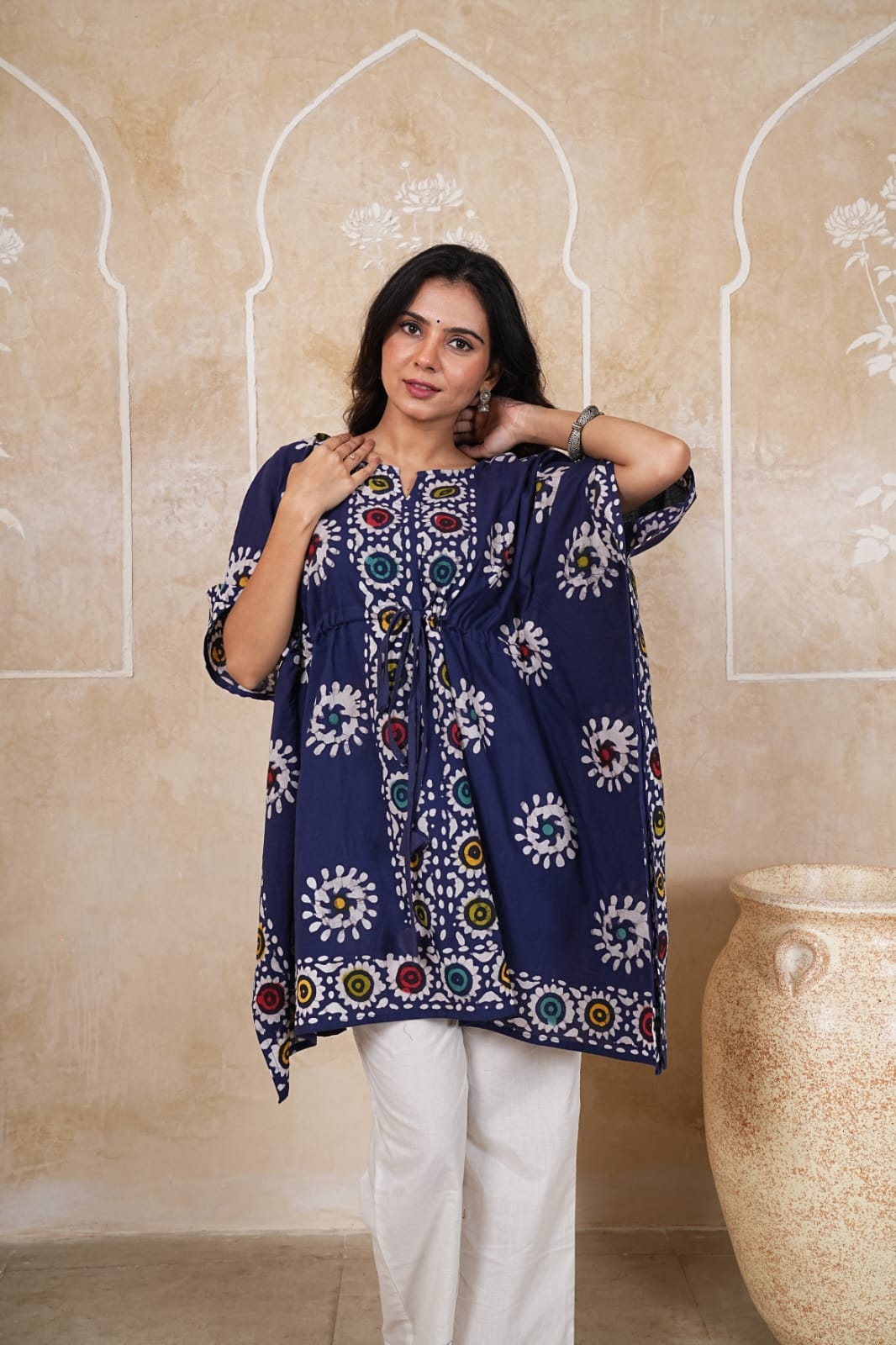 Women's Premium Hand Block Printed Kaftan Co-Ord Set