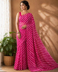 Premium Leheriya Saree – Traditional Elegance